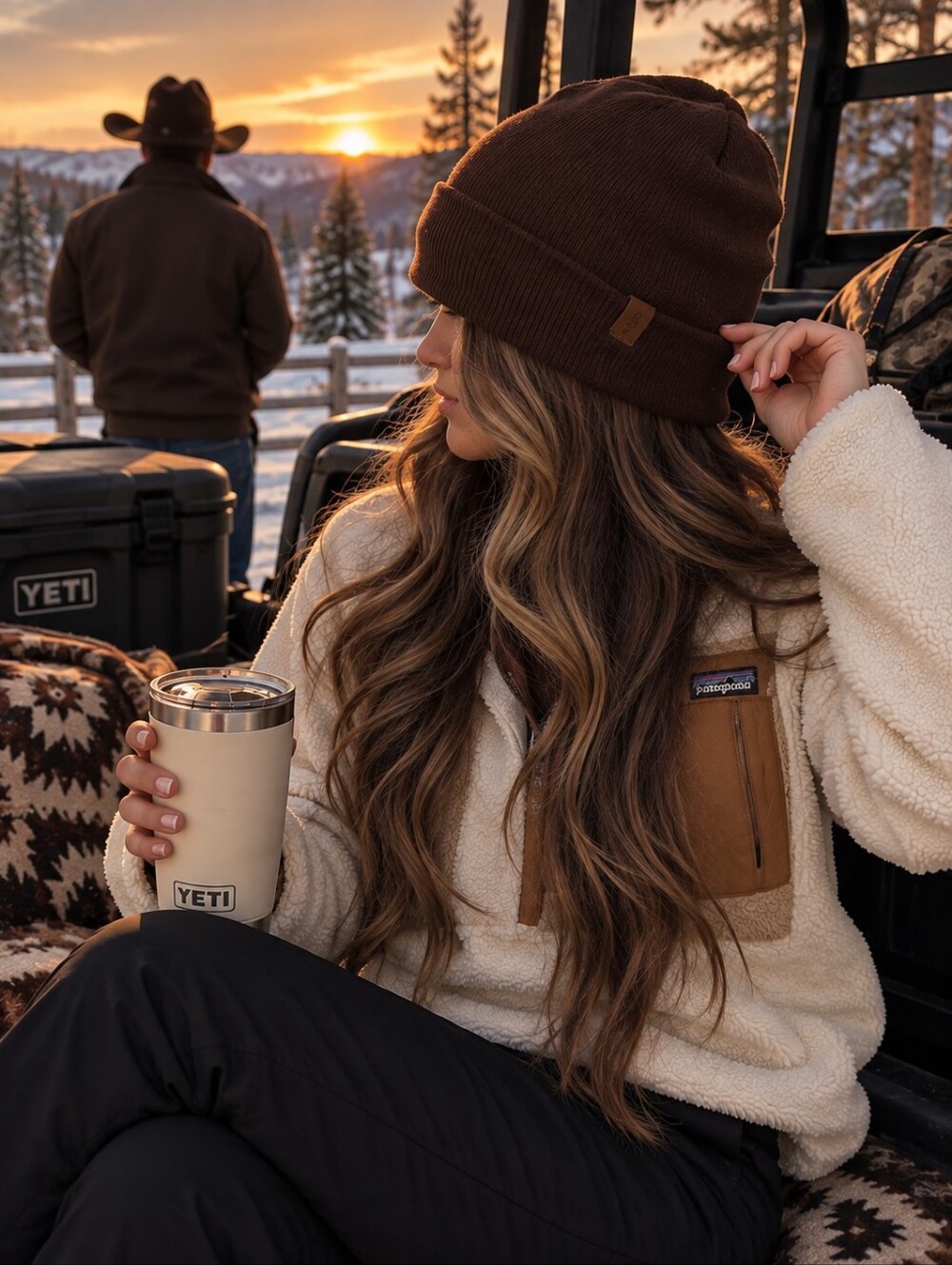 NEW BROWN KNIT BEANIE